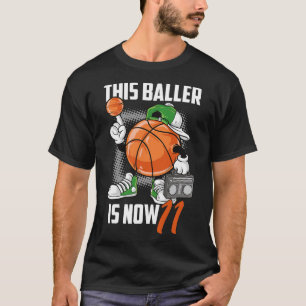 11th Birthday Bysketbyll Player Fun 11 Years Old K T-Shirt