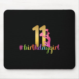 11th Birthday Cheerleader Cheerleading 11 Year Old Mouse Pad