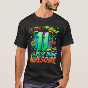11th Birthday Comic Style Awesome Since 2012 11 Ye T-Shirt
