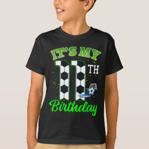 11th Birthday Football Boy Girl Kids Soccer Sports T-Shirt