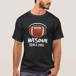 11Th Birthday Football Player 11 Years Old Vintage T-Shirt