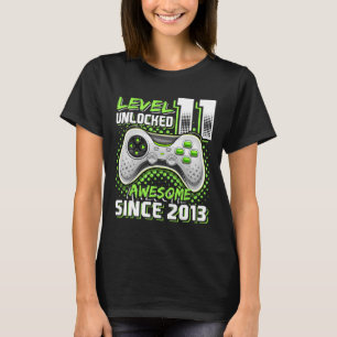 11th Birthday Gamer 11 Year Old Funny Bday Boy Ele T-Shirt