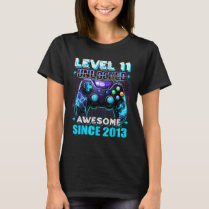 11th Birthday Gamer 11 Year Old Funny Bday Boy Ele T-Shirt