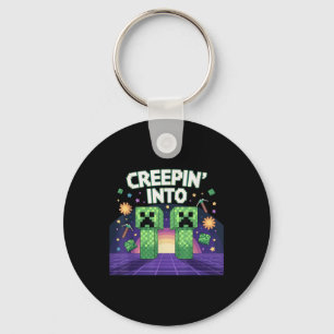 11th Birthday Gamer Pixel Creepin’ Into 11 Video G Keychain