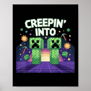 11th Birthday Gamer Pixel Creepin’ Into 11 Video G Poster
