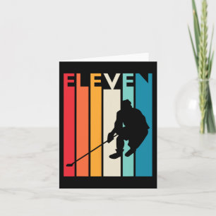 11th Birthday Gift Eleven Vintage Hockey 11 Year O Card