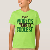11th Birthday Gift World's Coolest 11 Year Old Boy