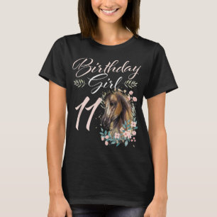 11th Birthday Girl Horse Lover 11 Years Old Bday T T-Shirt