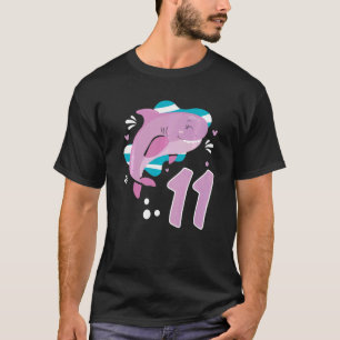 11th Birthday Girls Shark 11 years Old Ocean Shark T-Shirt