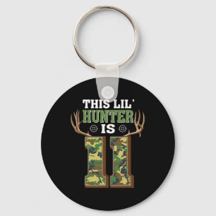 11th Birthday Hunting Deer 11 Year Old Hunter  Keychain
