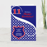 11th Birthday Law Enforcement Theme with Name