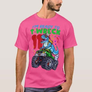 11th Birthday Monster Truck T Rex T-Shirt