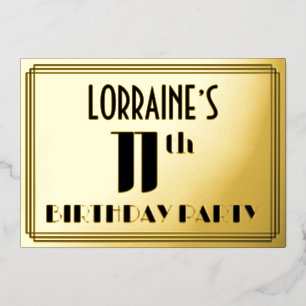 11th Birthday Party: Art Deco Look “11” and Name