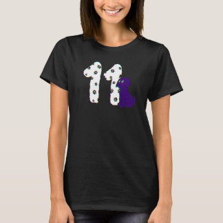 11th Birthday Party Cake Labrador Puppy Dog Owner  T-Shirt
