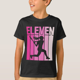 11th Birthday Party Softll Player Eleven Years Old T-Shirt