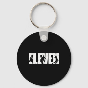 11th Birthday Retro Badminton 11 Years Old Boy Gir Keychain