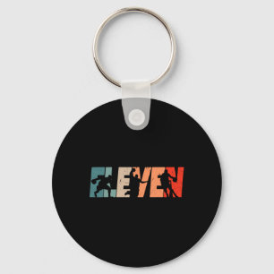 11th Birthday Retro Basketball 11 Years Old Boy Gi Keychain
