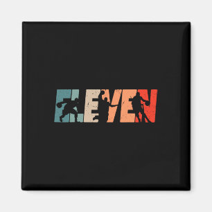 11th Birthday Retro Basketball 11 Years Old Boy Gi Magnet