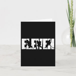 11th Birthday Retro Ice Hockey 11 Years Old Boy Gi Card