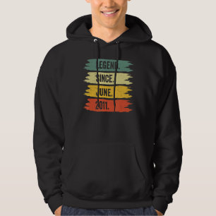 11th Birthday Retro Vintage Legends Were Born In J Hoodie