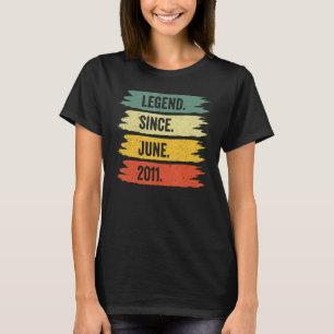 11th Birthday Retro Vintage Legends Were Born In J T-Shirt