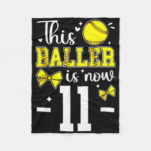 11th Birthday Softll Girl Eleven Year Old Softll P Fleece Blanket
