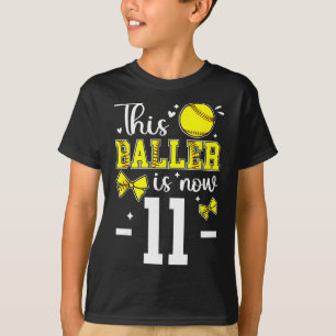 11th Birthday Softll Girl Eleven Year Old Softll P T-Shirt