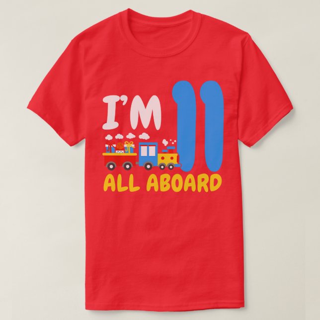 11th Birthday Train T-Shirt (Design Front)