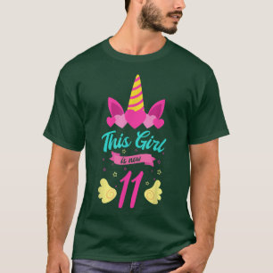 11th Birthday Unicorn Bday Party 11 Celebration El T-Shirt