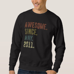 11th Birthday Vintage Awesome Since May 2011 Sweatshirt