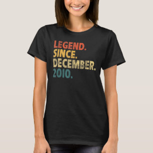 11th Birthday   Vintage Legend Since December 2010 T-Shirt