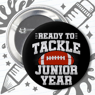 11th Grade Football Ready To Tackle Back to School 2 Inch Round Button