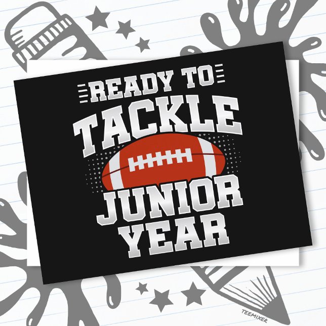 11th Grade Football Ready To Tackle Back to School Postcard (Creator Uploaded)