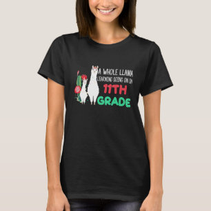 11th Grade Llama Cactus Student Back To School T-Shirt