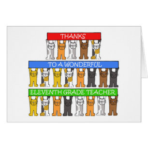 11th Grade Teacher, Thanks, Cartoon Cats