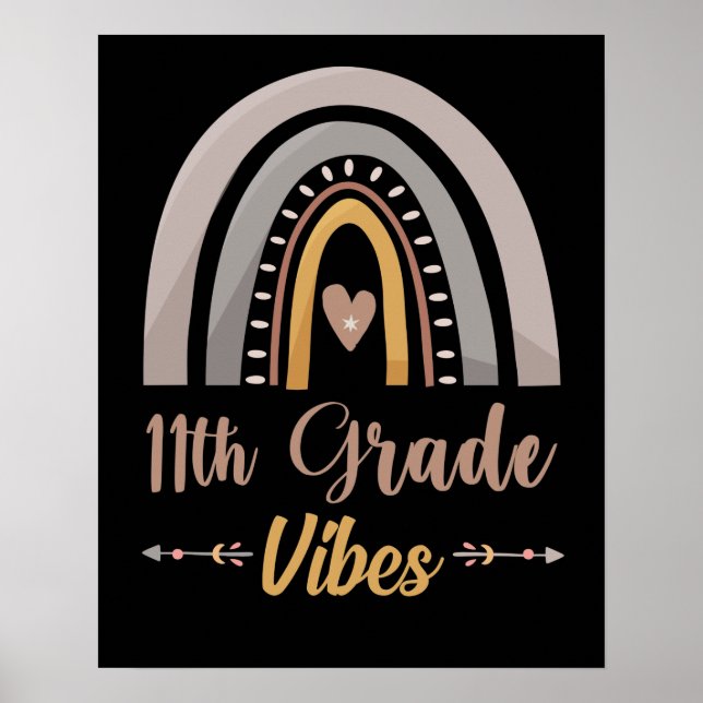 11th Grade Vibes Eleventh Grade Back to School Poster (Front)