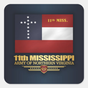 11th Mississippi Infantry Square Sticker
