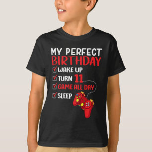 11th Perfect Birthday Gaming 11 Years Old Gamer Bo T-Shirt