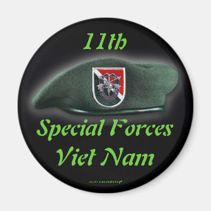 11th special forces Green Berets nam flash Magnet