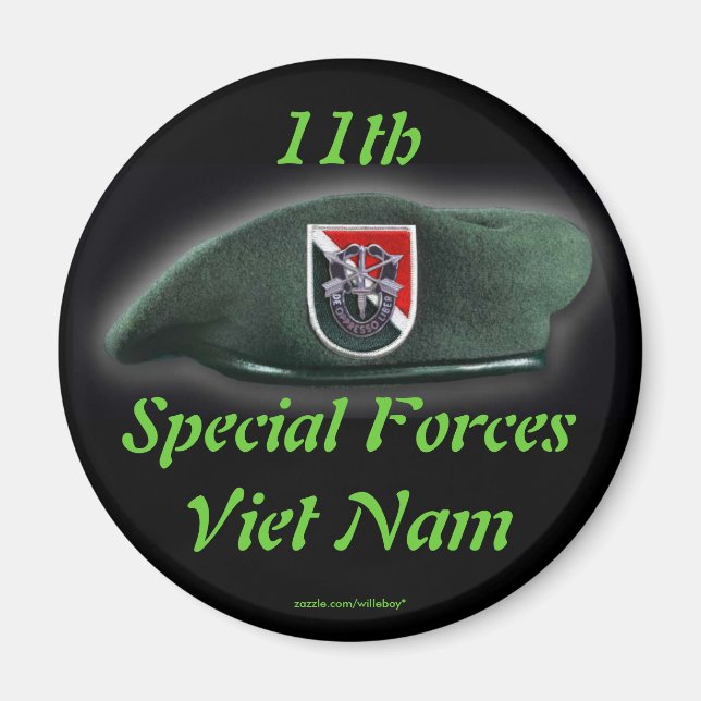 11th special forces Green Berets nam flash Magnet (Front)