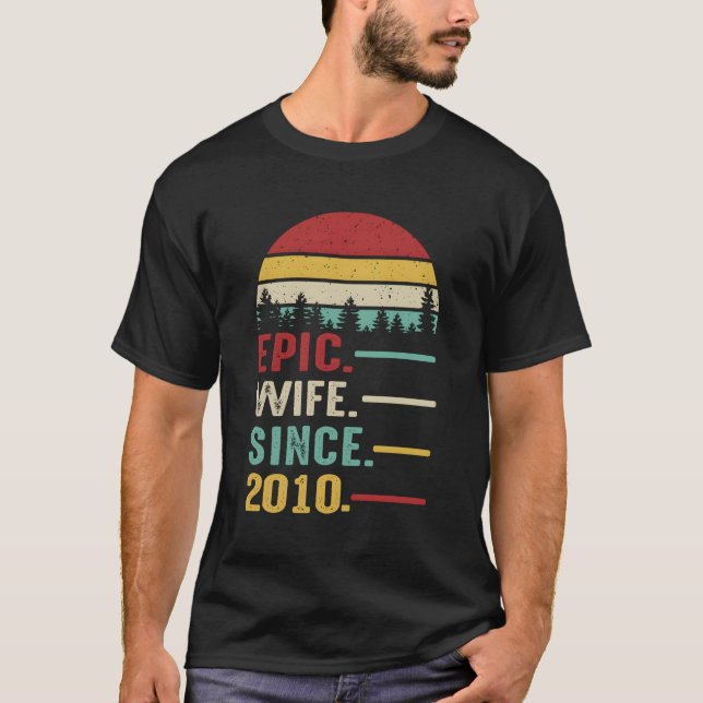 11Th Wedding Anniversary Gift For Her Epic Wife Si T-Shirt (Front)
