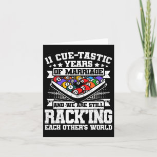 11th Wedding Anniversary Pool Billiards 11 Years M Card