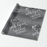 11th Wedding Anniversary Steel Rose Wrapping Paper<br><div class="desc">Won't this be fun to mark their 11th wedding anniversary with my rose graphic inspired by the symbol shape of the divine, and the metal steel for their strength and fortitude.</div>