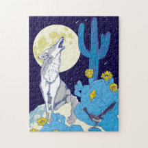 11x14 Howling Coyote Puzzle pour les aveugles de c