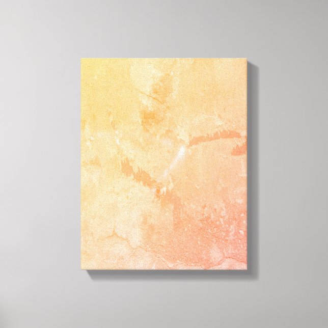 11x14 inch Peach, Pink, Yellow Abstract Modern Canvas Print (Front)