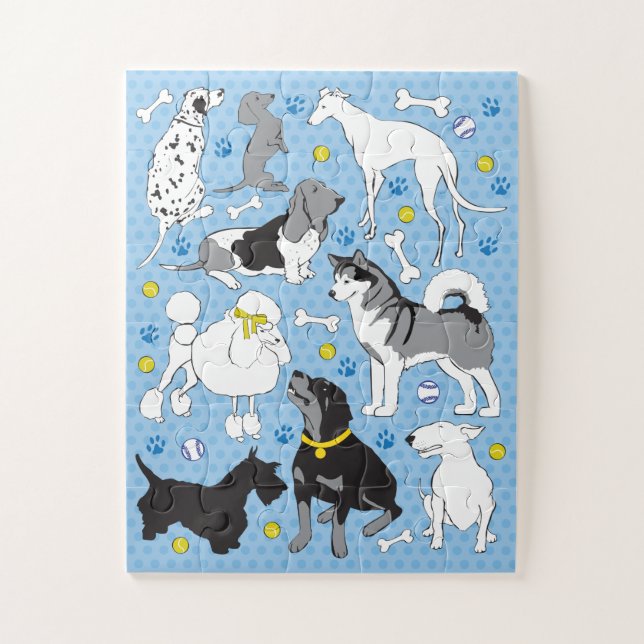 11x14 Kids Dog Puzzle pour enfants aveugles (Vertical)