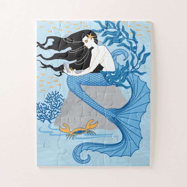 11x14 Kids Mermaid Puzzle for Colorblind Kids (Vertical)