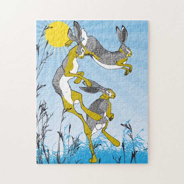 11x14 Mad March Hares Puzzle pour les aveugles de  (Vertical)