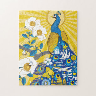 11x14 Peacock Puzzle for Colorblind People