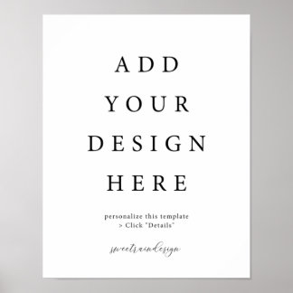 11x14" Vertical/Portrait Poster Sign